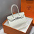 Hermes Shoulder Birkin 29 Etoupe Evercolor Palladium Hardware H92215