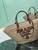 Prada Large raffia and leather shopping bag 1BG470 Beige Cognac