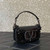 Valentino 5W2B0N86NKG_ZF7 Valentino Garavani Locò Small Embroidered Shoulder Bag Black