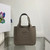 Prada 1BA349 Mini leather handbag Gray Silver