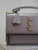 YSL 634723 SUNSET TOP HANDLE IN SMOOTH LEATHER Gray
