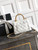 Chanel AS2214 Mini Flap Bag with Top Handle calfskin diamante gold metal White