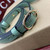 Gucci 815118 GG Emblem small bucket bag Green fabric