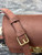 Celine 187363 Medium CLASSIQUE TRIOMPHE BAG IN Suede Brown