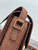 Celine 187363 Medium CLASSIQUE TRIOMPHE BAG IN Suede Brown
