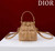 Dior Mini Caro Bucket Bag Powder Brown Macrocannage Lambskin M3369