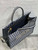 Dior M1323 Large Dior Book Tote Blue Dior Oblique Embroidery and Calfskin M2012
