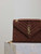 YSL 600185 Envelope Meduim In Dark Brown Suede Leather