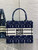 Dior M1265 Small Book Tote Blue and White Miss Dior Allover Embroidery M9638
