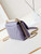 Chanel AS4997 Flap Bag with top Handle Shiny Lambskin  Imitation Pearls & Gold-Tone Metal Purple