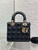 Dior M0531OUQA_M030 Small Lady Dior Bag with Strap Black Cannage Lambskin