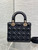 Dior M0531OUQA_M030 Small Lady Dior Bag with Strap Black Cannage Lambskin