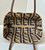 Fendi 8BH424AS3BF17A1 Small Roll Beige FF raffia crochet shopper 8659s