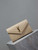 YSL 377828 Classic Cassandre chain wallet in grain de Poudre leather Apricot