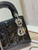 Dior Mini Lady Dior Bag M0505 Black Patent Cannage Calfskin Silver