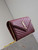 YSL 377828 Classic Cassandre chain wallet in Lambskin Wine Red