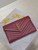 YSL 377828 Classic Cassandre chain wallet in Lambskin Wine Red