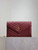 YSL 377828 Classic Cassandre chain wallet in Lambskin Wine Red