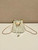 Prada 1NR016 patent leather mini pouch White
