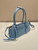 Prada 1BA457 Medium Prada Galleria leather bag Blue