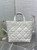 Dior M2836 Medium Dior Toujours Vertical Tote Bag White Macrocannage Calfskin