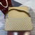 Gucci 862530 Gucci Half Horsebit Large Shoulder Bag Beige GG canvas