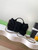 Chanel AS5849 Mini Bow Bag Velvet-Effect Nylon & Gold-Tone Metal  Black