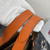 Prada 1BG335 Small leather tote bag Orange Silver