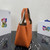 Prada 1BG335 Small leather tote bag Orange Silver