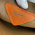 Prada 1BG335 Small leather tote bag Orange Silver
