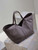 YSL 817602AAEB31000 Y Tote in leather Calfskin Purple Coffe