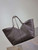 YSL 817602AAEB31000 Y Tote in leather Calfskin Purple Coffe