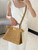 Fendi 8BN327 Peekaboo ISeeU Small Sand leather and interlaced fibre bag 80169M