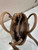 Prada 1BA434 Caramel Prada Buckle Medium Suede Handbag With Belt