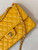 Chanel A01112 Flap Classic 11.12 Handbag Calfskin Sewing Edge Yellow