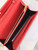 YSL 377828 Classic Cassandre chain wallet in grain de Poudre leather Red