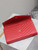 YSL 377828 Classic Cassandre chain wallet in grain de Poudre leather Red