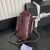 Chanel AS5220 Small Camera Case Bag Shiny Crumpled Lambskin & Gold-Tone Metal Dark Red