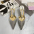Jimmy Choo SAEDA100ZPJ Gold Satin Pumps with Crystals JC90005