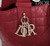 Dior M2822 Small Dior Toujours Bag Wine Red Macrocannage Grained Calfskin