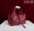 Dior M2822 Small Dior Toujours Bag Wine Red Macrocannage Grained Calfskin
