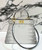 Fendi 8BN335 Peekaboo ISeeU Petite White and Gray Lizard Skin Leather Bag 66802