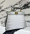 Fendi 8BN335 Peekaboo ISeeU Petite White and Gray Lizard Skin Leather Bag 66802
