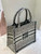 Dior M1265 Small Book Tote White and Black Miss Dior Allover Embroidery M9632
