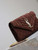 YSL 600195 Envelope Small In Quilted Dark Brown Suede Leather