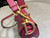 Dior M0455 Saddle Bag With Strap Grained Calfskin RED M0456
