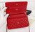 Chanel AP0250 Wallet on Chain Lambskin A33814 Red Silver