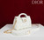 Dior Jolie Top Handle Mini Bag White Cannage Lambskin S3123UNJB_M900