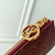 Louis Vuitton LV M25763 Romy Card Holder Monogram Empreinte Leather Wine Red