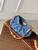 LV M13571 Louis Vuitton Pochette Valley Bag Denim Blue